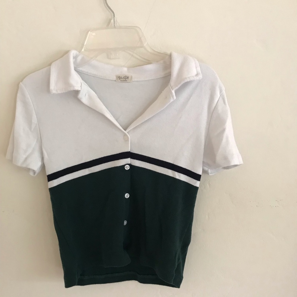 Caroline collared short sleeve top